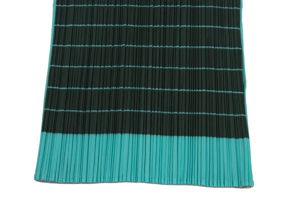PLEATS PLEASE Striped Print Switching High-neck Tank Top K-171005_005