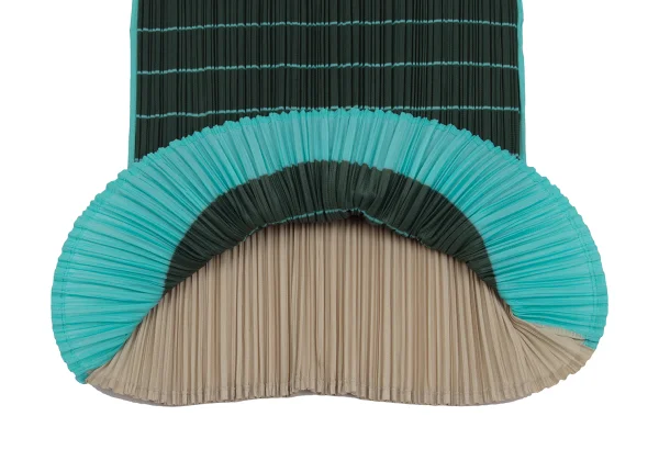 PLEATS PLEASE Striped Print Switching High-neck Tank Top K-171005_006