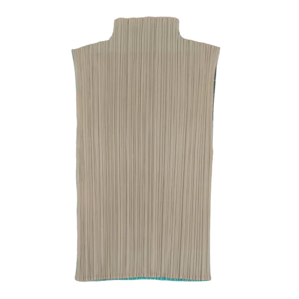 PLEATS PLEASE Striped Print Switching High-neck Tank Top K-171005_007