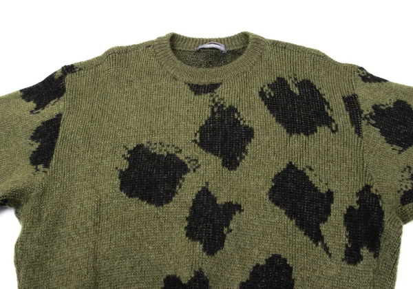 ISSEY MIYAKE MEN Blended Wool Jacquard Knit Sweater K-171007_002