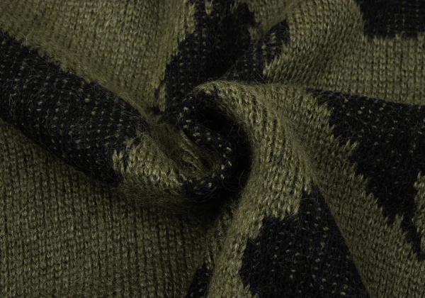 ISSEY MIYAKE MEN Blended Wool Jacquard Knit Sweater K-171007_010