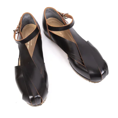 COMME des GARCONS Cross Strap Design Leather Shoes
