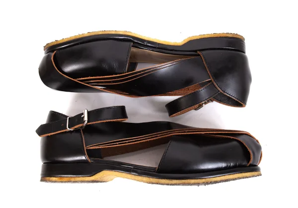 COMME des GARCONS Cross Strap Design Leather Shoes K-171009_003