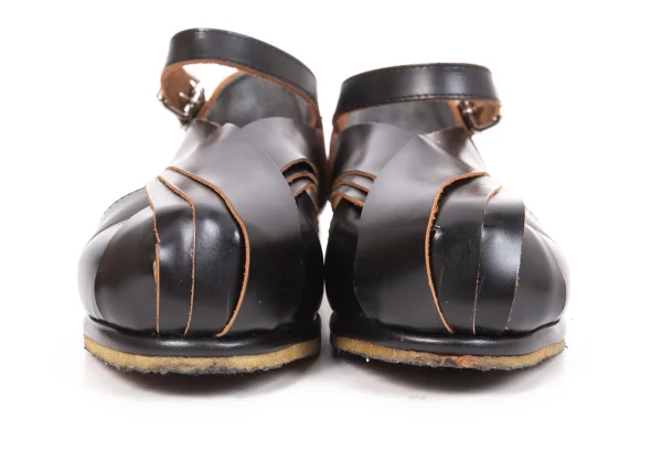 COMME des GARCONS Cross Strap Design Leather Shoes K-171009_004