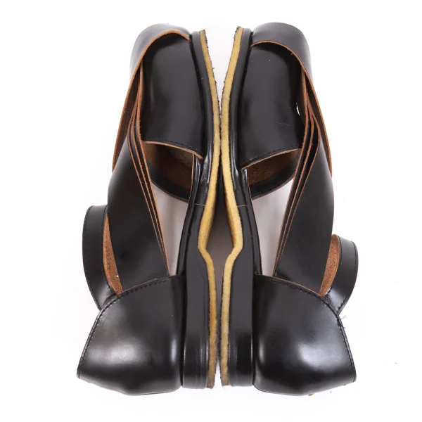 COMME des GARCONS Cross Strap Design Leather Shoes K-171009_008