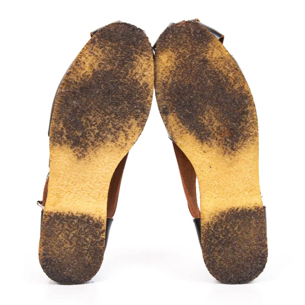 COMME des GARCONS Cross Strap Design Leather Shoes K-171009_011