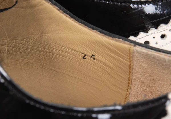 COMME des GARCONS Patent Leather Wingtip Shoes K-171010_016