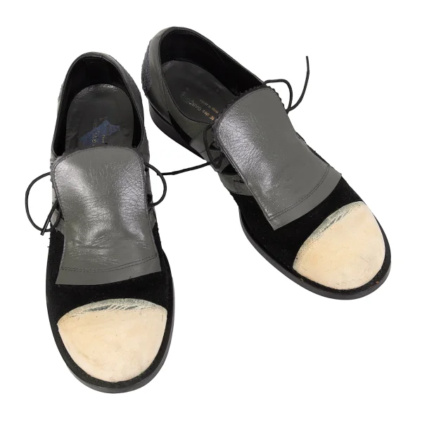 COMME des GARCONS Switching Leather Shoes Black,Grey 24.5 (US About 7.5) K-171011_001