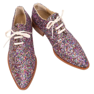 tricot COMME des GARCONS Glitter Lace Up Shoes