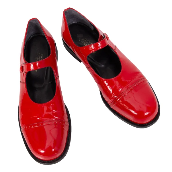 robe de chambre COMME des GARCONS Enamel Mary Jane Shoes Red 24.5 (US About 7.5) K-171013_001