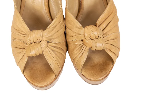 CHLOE Wood Heel Leather Sandal K-171016_006