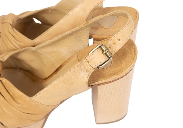 CHLOE Wood Heel Leather Sandal K-171016_007