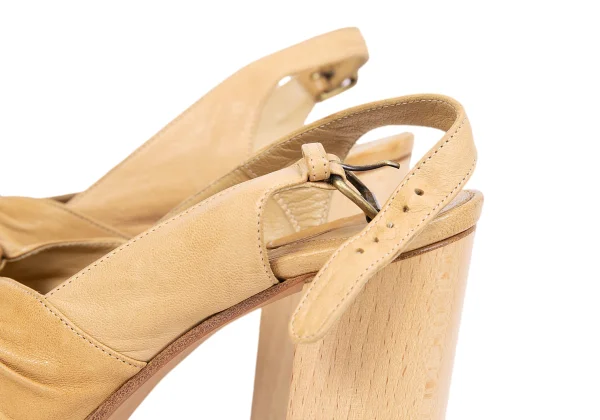 CHLOE Wood Heel Leather Sandal K-171016_008