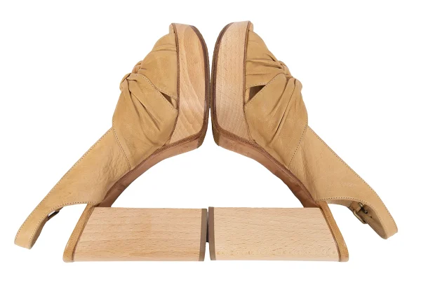 CHLOE Wood Heel Leather Sandal K-171016_009