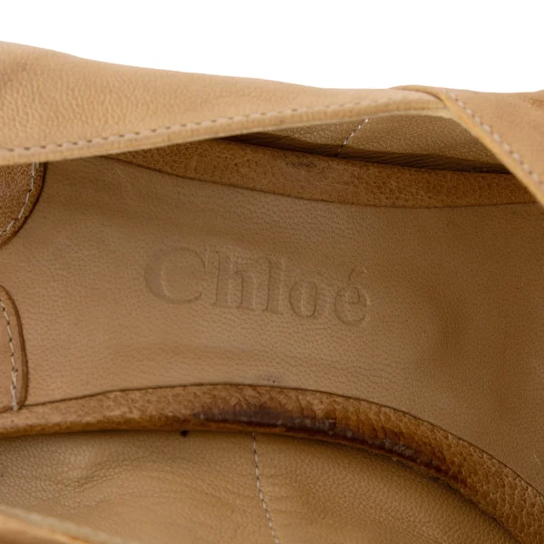 CHLOE Wood Heel Leather Sandal K-171016_015