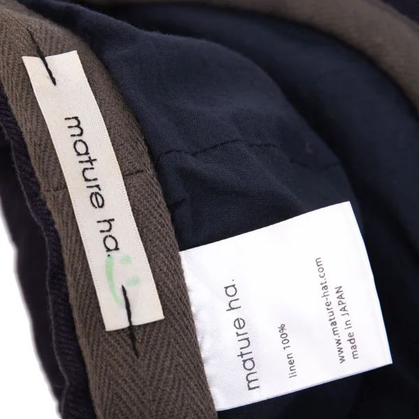 mature ha. Linen Flat Cap K-171020_010