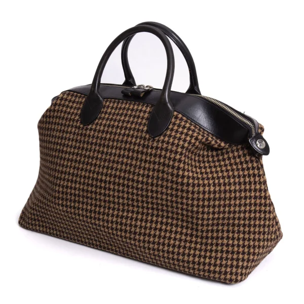 tricot COMME des GARCONS Houndstooth Hand Bag Brown  K-171023_001