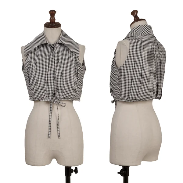 Vivienne Westwood Gold Label Cord Hem Checker Sleeveless Blouse Black,White 10 K-171025_001