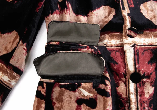 Jean Paul GAULTIER FEMME Face Patterned Velour Jacket K-171031_010