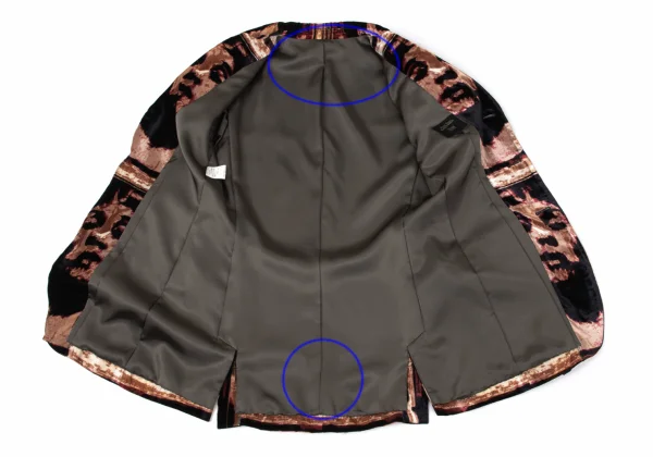 Jean Paul GAULTIER FEMME Face Patterned Velour Jacket K-171031_011