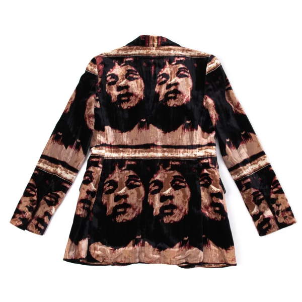 Jean Paul GAULTIER FEMME Face Patterned Velour Jacket K-171031_014