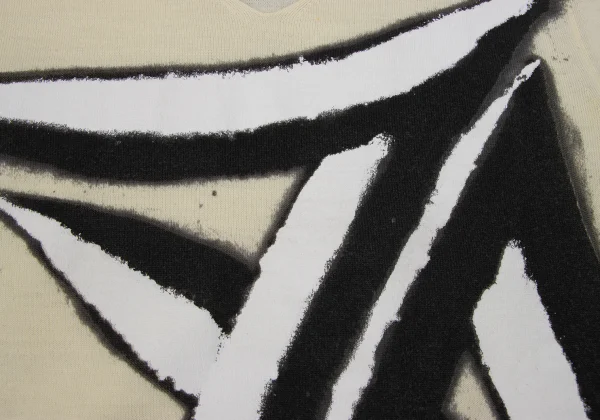 COMME des GARCONS Wool Graphic Painted Knit Top K-171032_005
