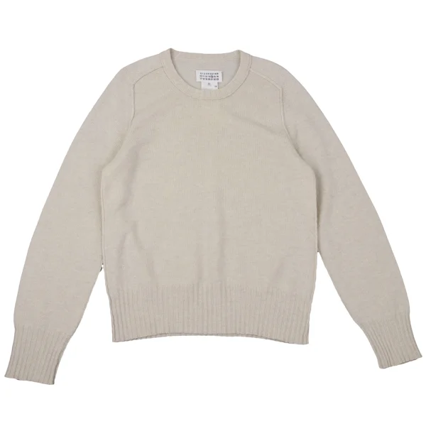 Maison Martin Margiel 14 Elbow Stitch Wool Knit Sweater Beige S K-171033_001