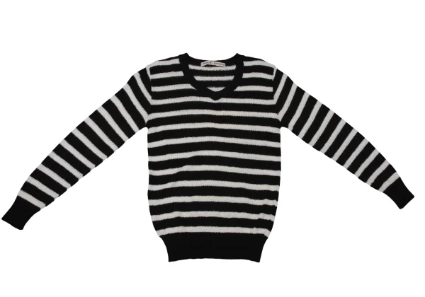 COMME des GARCONS Rayon Acrylic Stripe Knit Sweater K-171034_002