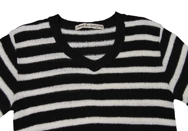 COMME des GARCONS Rayon Acrylic Stripe Knit Sweater K-171034_003