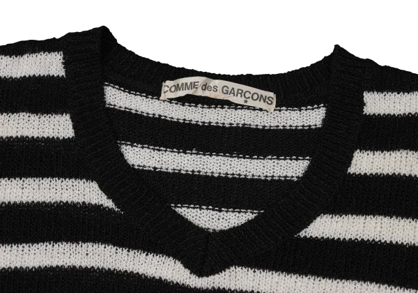 COMME des GARCONS Rayon Acrylic Stripe Knit Sweater K-171034_004