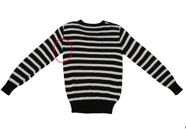 COMME des GARCONS Rayon Acrylic Stripe Knit Sweater K-171034_011