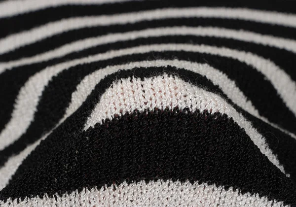 COMME des GARCONS Rayon Acrylic Stripe Knit Sweater K-171034_013