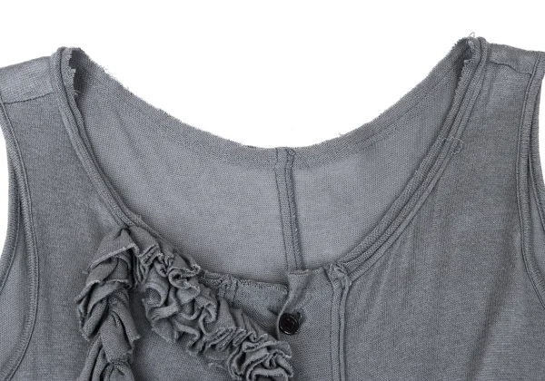 Y's Cotton Lyocell Frill Sleeveless Top K-171035_004