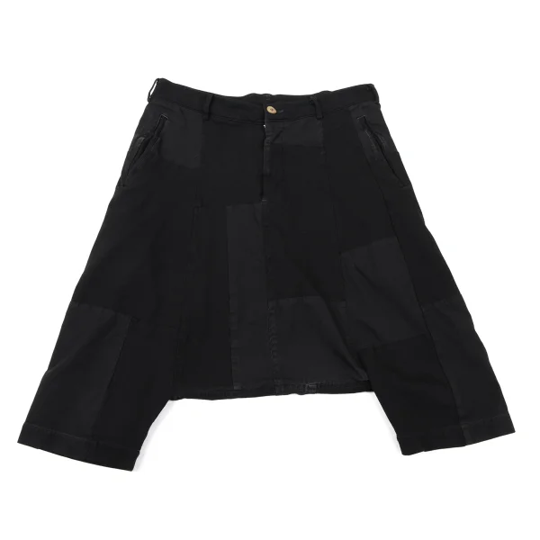 COMME des GARCONS Dyed Poly Patchwork Dropped Crotch Pants Black S K-171037_001