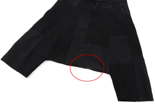 COMME des GARCONS Dyed Poly Patchwork Dropped Crotch Pants K-171037_011