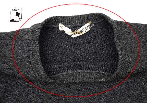 COMME des GARCONS Wool Nylon Dot Knit Sweater K-171039_006
