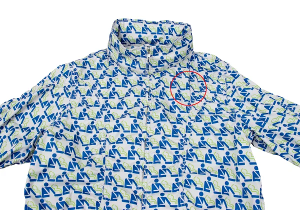 COMME des GARCONS SHIRT Poly Hooded Printed Puckering Jacket K-171042_002