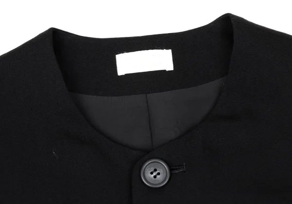 Yohji Yamamoto×THE GINZA STORY Wool Gabardine Collarless Jacket K-171043_004