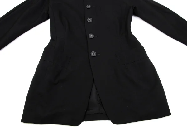Yohji Yamamoto×THE GINZA STORY Wool Gabardine Collarless Jacket K-171043_009