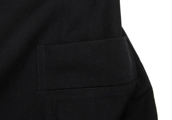 Yohji Yamamoto×THE GINZA STORY Wool Gabardine Collarless Jacket K-171043_010