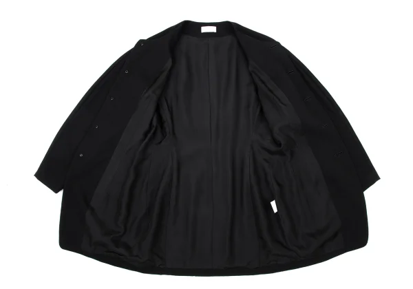 Yohji Yamamoto×THE GINZA STORY Wool Gabardine Collarless Jacket K-171043_011