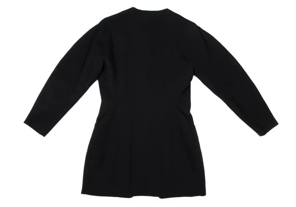 Yohji Yamamoto×THE GINZA STORY Wool Gabardine Collarless Jacket K-171043_012