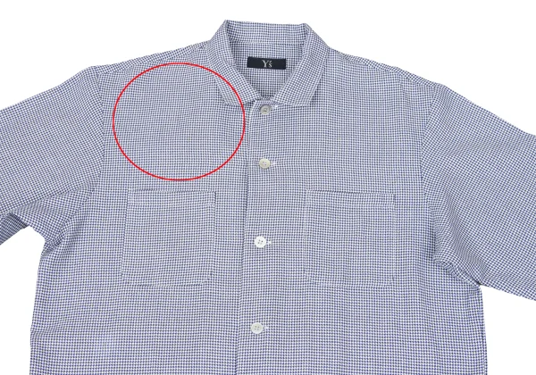 Y's Poly Rayon Houndstooth Open-collar Long-sleeve Shirt K-171045_003