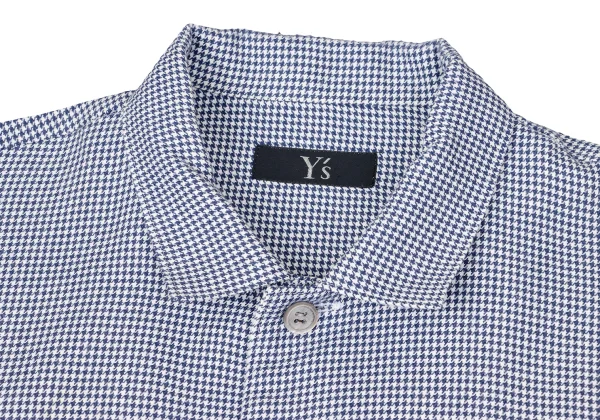 Y's Poly Rayon Houndstooth Open-collar Long-sleeve Shirt K-171045_007
