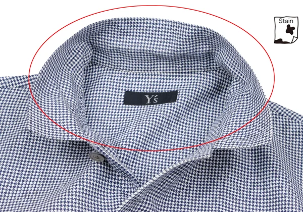 Y's Poly Rayon Houndstooth Open-collar Long-sleeve Shirt K-171045_008