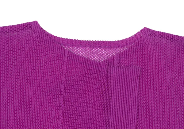 PLEATS PLEASE Pleated Mesh Long Cardigan K-171047_004