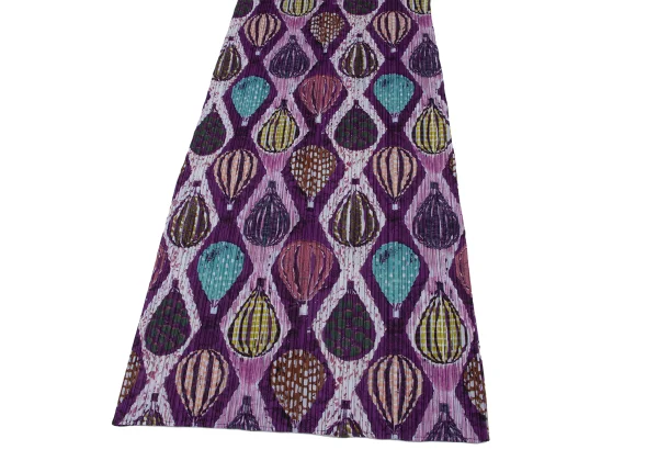 PLEATS PLEASE Hot Air Balloon Print French Sleeve Dress K-171053_006