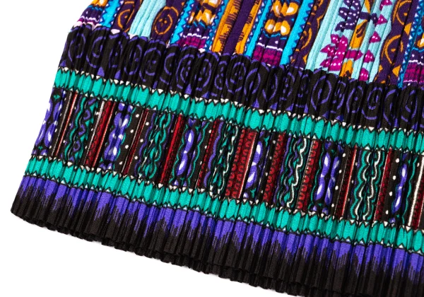 PLEATS PLEASE Pleated Ethnic Print Tank Top K-171055_007