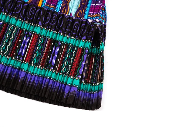 PLEATS PLEASE Pleated Ethnic Print Tank Top K-171055_008