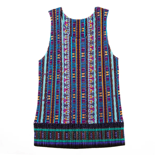PLEATS PLEASE Pleated Ethnic Print Tank & Pants K-171057_003